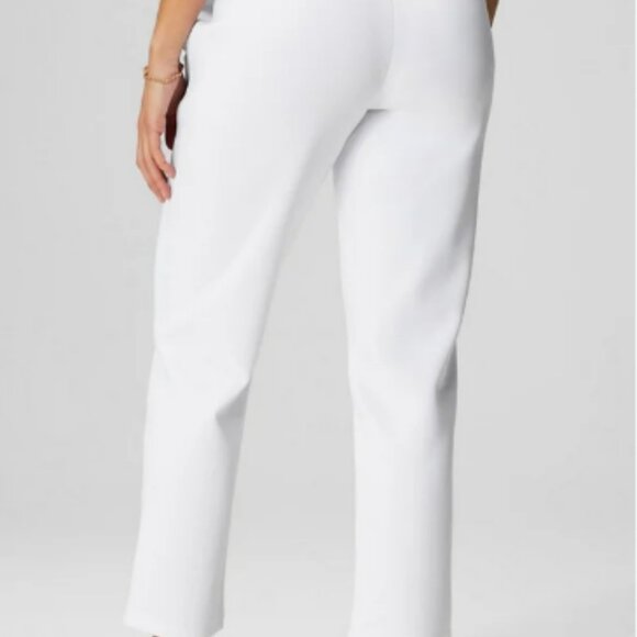 Fabletics Tapered Tricot Pant Classic White S/6 - Picture 2 of 4